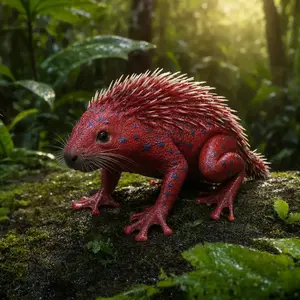 Porcupine + Strawberry frog